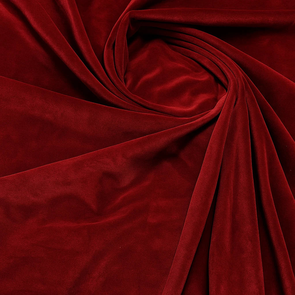 Premium Crimson Red Cotton Velvet Fabric – Sofa Upholstery & Sewing Material (1m)